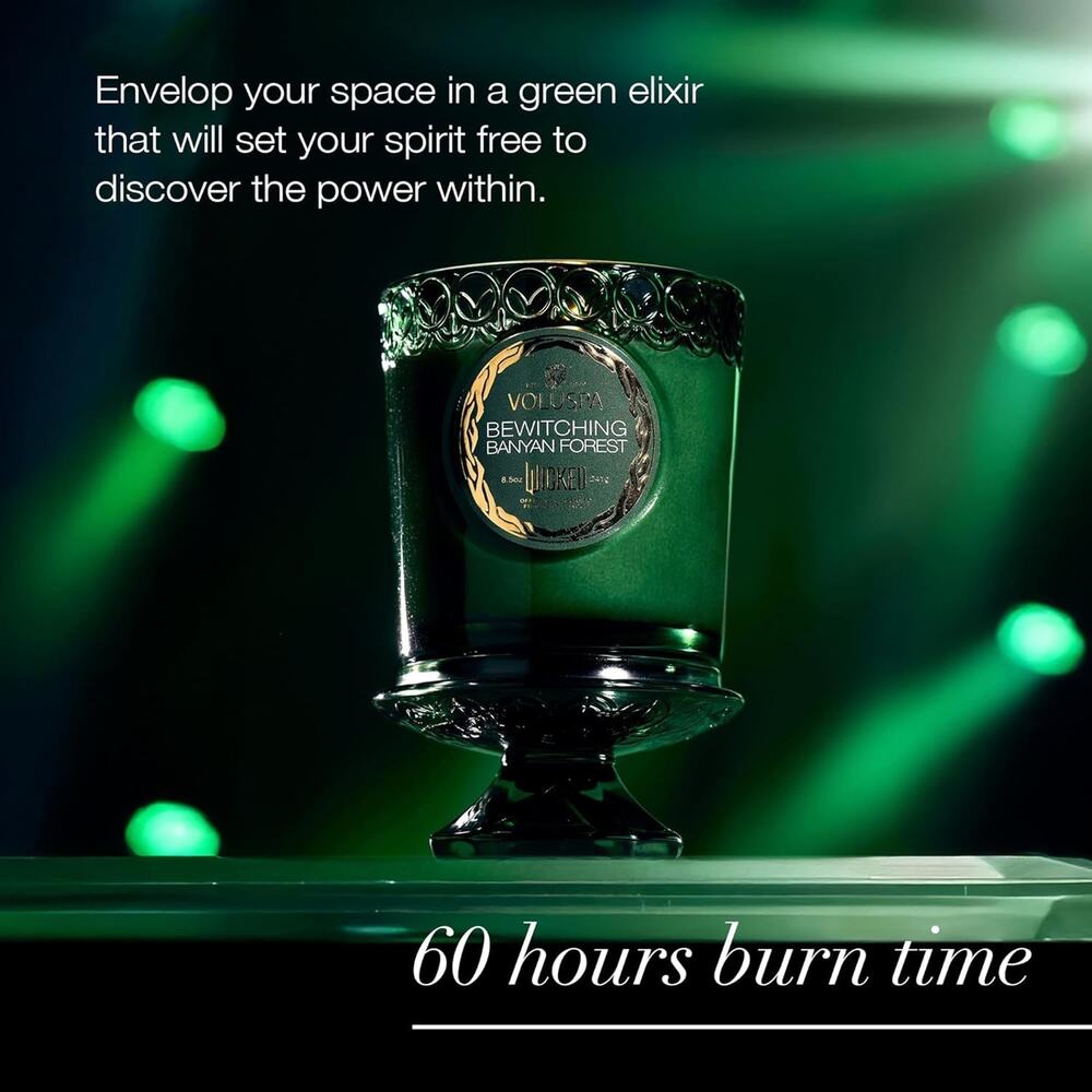 Voluspa Elphaba Wicked Collab Bewitching Banyan Forest Candle 8.50z / 241g NEW - Picture 5 of 11